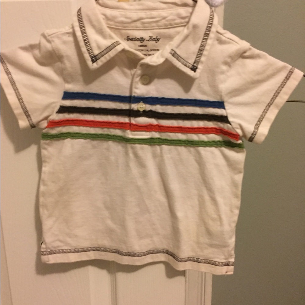 Striped polo type shirt